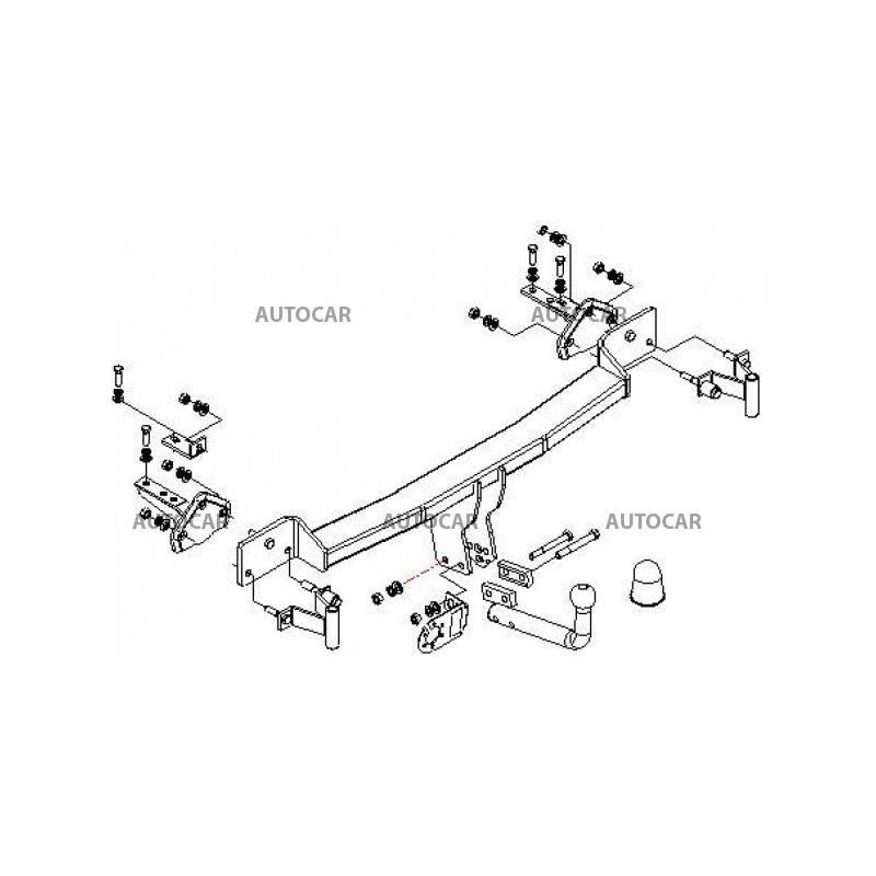 Anhängerkupplung für seria 5 - 4-türig, sedan (E 39) - automat–AHK abnehmbar - von 1995/12 bis 2001