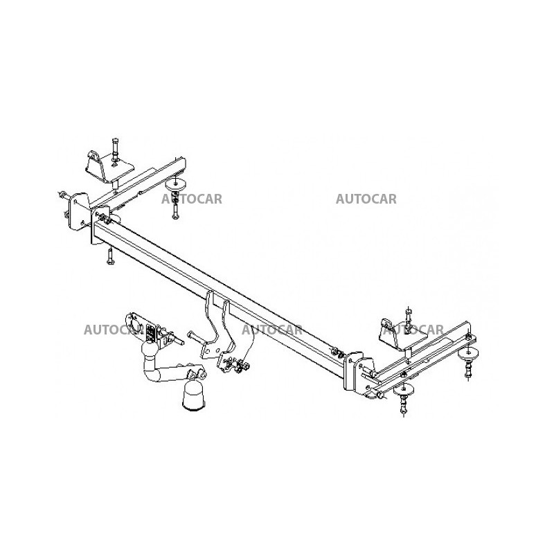 Anhängerkupplung für 600 - 4/5-türig - manuell–AHK starr - von 1993 bis 1998
