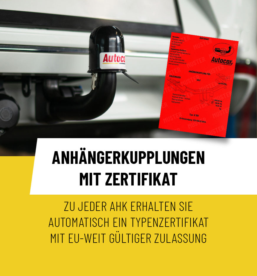 ANHÄNGERKUPPLUNGEN MIT ZERTIFIKAT